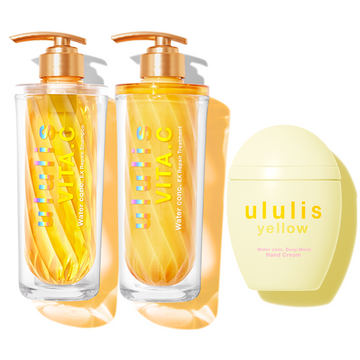 【イエロー】ウォーターコンク EXリペア シャンプー＆ヘアトリートメント＆ディープモイストハンドクリームセット